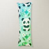 Coussins Longs Panda Bear Motif Vert Imprimer (Devant (Vertical))