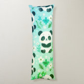 Coussins Longs Panda Bear Motif Vert Imprimer (Dos (Vertical))