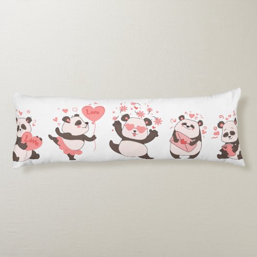 Coussins Longs Panda Love (Dos)