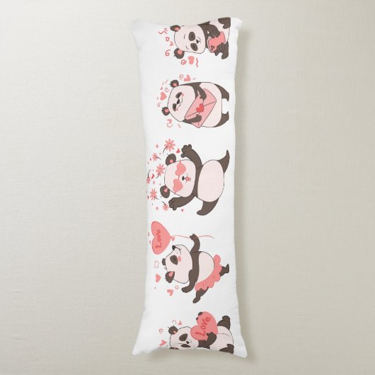 Coussins Longs Panda Love (Devant (Vertical))