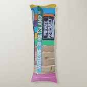 Coussins Longs Panneau coloré Welcome Island Carribean (Devant (Vertical))