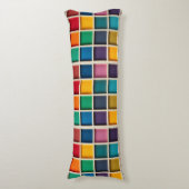 Coussins Longs Panneau de grille géométrique coloré (Devant (Vertical))