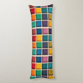 Coussins Longs Panneau de grille géométrique coloré (Dos (Vertical))