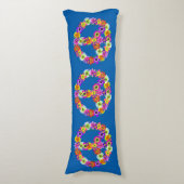 Coussins Longs Panneau de paix Floral en bleu foncé (Devant (Vertical))