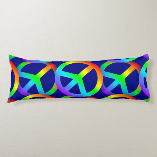 Coussins Longs Panneau de paix Rainbow (Devant)