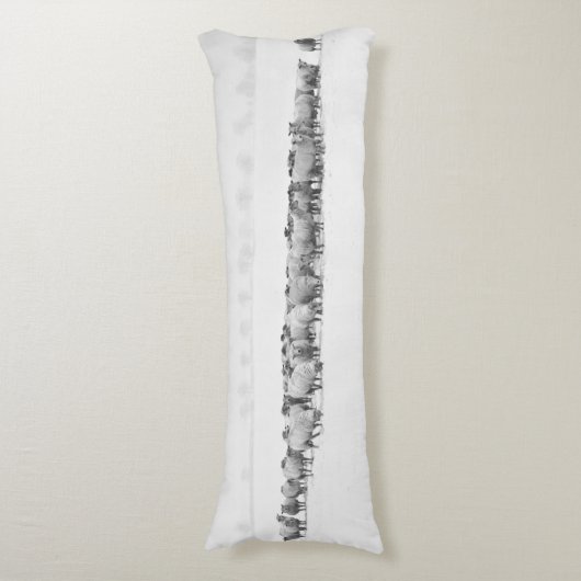 Coussins Longs Panoramic Winter Sheep (Devant (Vertical))