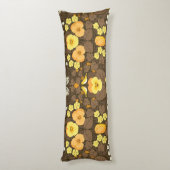 Coussins Longs Pansies jaunes, oiseaux et papillons (Dos (Vertical))