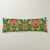 Coussins Longs Pansies rouges, oiseaux et papillons (Dos)