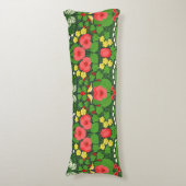 Coussins Longs Pansies rouges, oiseaux et papillons (Devant (Vertical))