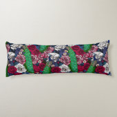 Coussins Longs Paons dans le jardin de roses (Dos)