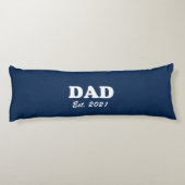 Coussins Longs Papa Custom Date fixe marine bleu blanc moderne (Dos)