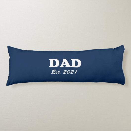 Coussins Longs Papa Custom Date fixe marine bleu blanc moderne (Devant)