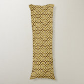Coussins Longs Papier peint Art Déco marron et or (Devant (Vertical))