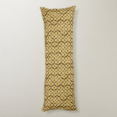 Coussins Longs Papier peint Art Déco marron et or (Dos (Vertical))