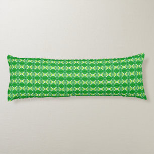 Coussins Longs Papier peint Art Déco motif - vert et blanc