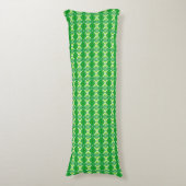 Coussins Longs Papier peint Art Déco motif - vert et blanc (Devant (Vertical))