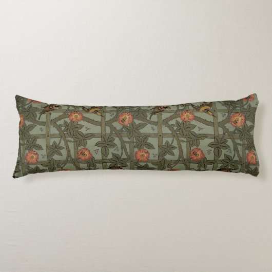 Coussins Longs Papier peint en treillis de William Morris (Devant)