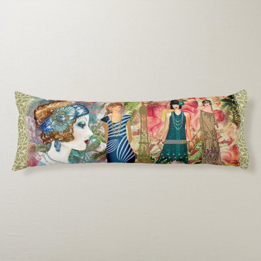 Coussins Longs Papiers Art déco (Devant)