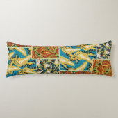 Coussins Longs Papillon Art Déco Jaune et Turquoise Vibrants (Devant)