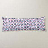 Coussins Longs Papillon bleu et motif floral violet (Dos)