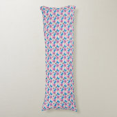 Coussins Longs Papillon bleu et motif floral violet (Devant (Vertical))