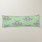 Coussins Longs Papillon Céleste Fantaisiste — Bleu Douce et Pêche (Dos)