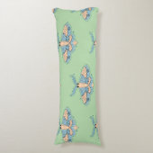 Coussins Longs Papillon Céleste Fantaisiste — Bleu Douce et Pêche (Devant (Vertical))