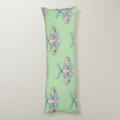 Coussins Longs Papillon Céleste Fantaisiste — Bleu Douce et Pêche (Dos (Vertical))