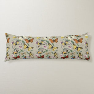 Coussins Longs Papillon de nuit vintage 1842 Art botanique floral