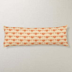 Coussins Longs Papillon déco stylisé - mandarin orange