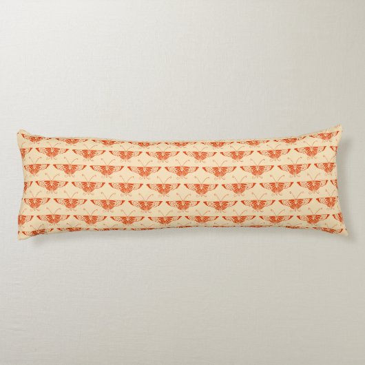Coussins Longs Papillon déco stylisé - mandarin orange (Dos)