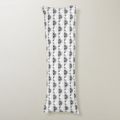 Coussins Longs Papillon déco stylisé - noir et blanc (Devant (Vertical))