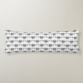Coussins Longs Papillon déco stylisé - noir et blanc (Devant)