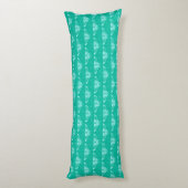 Coussins Longs Papillon déco stylisé - turquoise et aqua (Dos (Vertical))