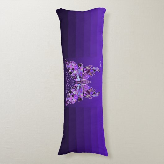 Coussins Longs Papillon pourpre 31 (Devant (Vertical))