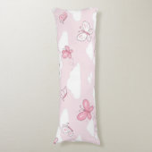 Coussins Longs Papillon Rose Pâle Douce Nursery (Devant (Vertical))