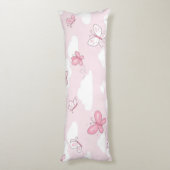 Coussins Longs Papillon Rose Pâle Douce Nursery (Dos (Vertical))