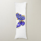 Coussins Longs Papillon saphir à fleurs (Devant (Vertical))