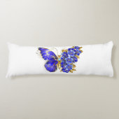 Coussins Longs Papillon saphir à fleurs (Devant)