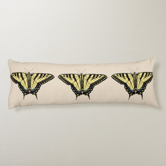 Coussins Longs Papillon Southwestern jaune Swallowtail (Dos)
