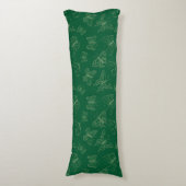 Coussins Longs Papillon vert foncé imprimé, inspiré par la nature (Devant (Vertical))