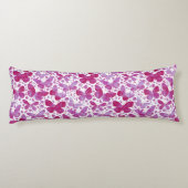 Coussins Longs Papillons Aquarelle Magenta Rose (Dos)
