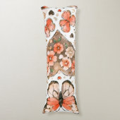Coussins Longs Papillons, Coeurs et Fleurs (Devant (Vertical))