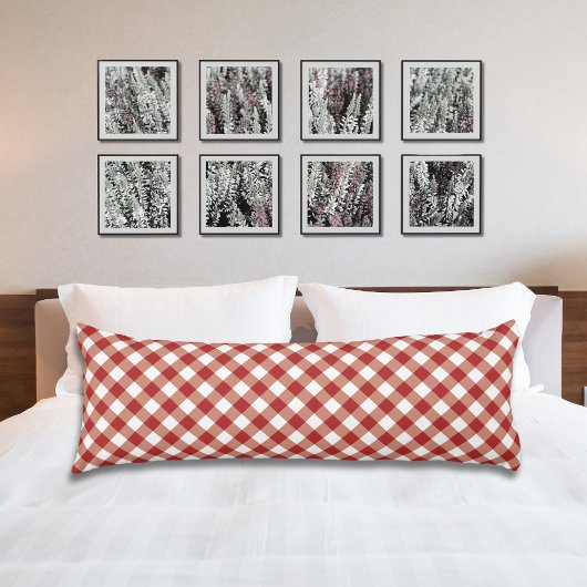 Coussins Longs Paprika En vichy cottage