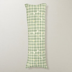 Coussins Longs Pâques Rabbit Poulet Vert Plaid Motif
