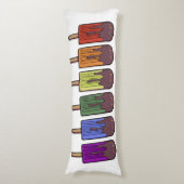 Coussins Longs Parade de sucettes glacées arc-en-ciel (Devant (Vertical))