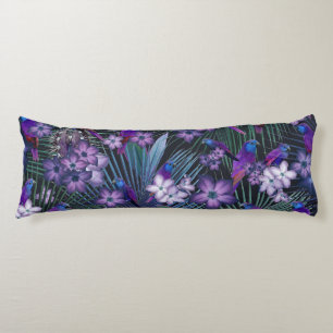 Coussins Longs Paradis des oiseaux exotiques 2 #art #tropical
