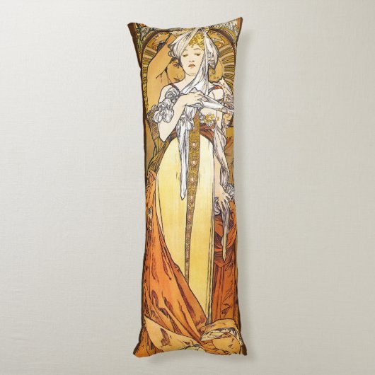 Coussins Longs Paris 1900, Alphonse Mucha (Dos (Vertical))