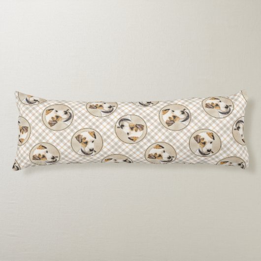 Coussins Longs Parson Jack Russell Terrier Peinture Chien d'anima (Devant)