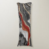 Coussins Longs Parties scintillant d'agate de marbre liquide Glam (Devant (Vertical))